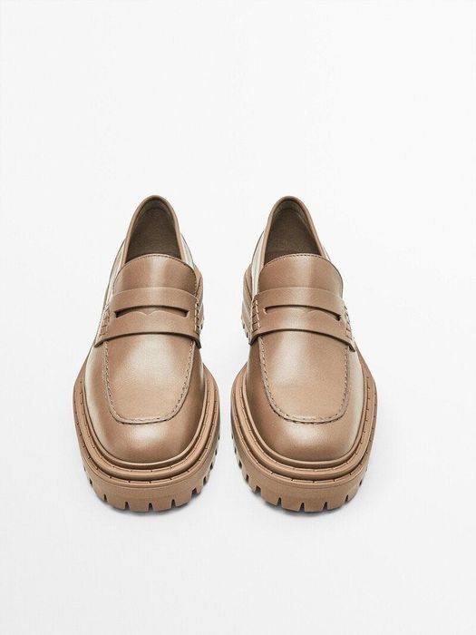 Шкіряні лофери Massimo Dutti