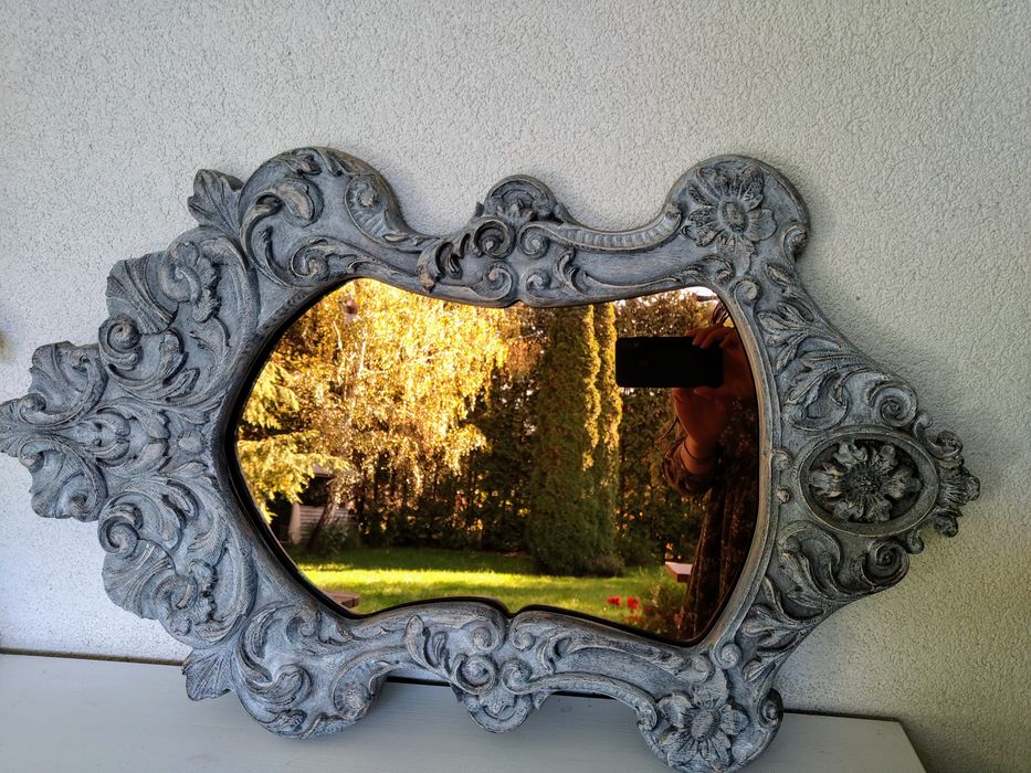 Stare lustro - pięknie rzeźbione, perełka vintage