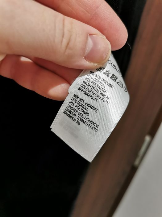 Czarny bawełniany kardigan narzutka sweter sweterek długi L 40