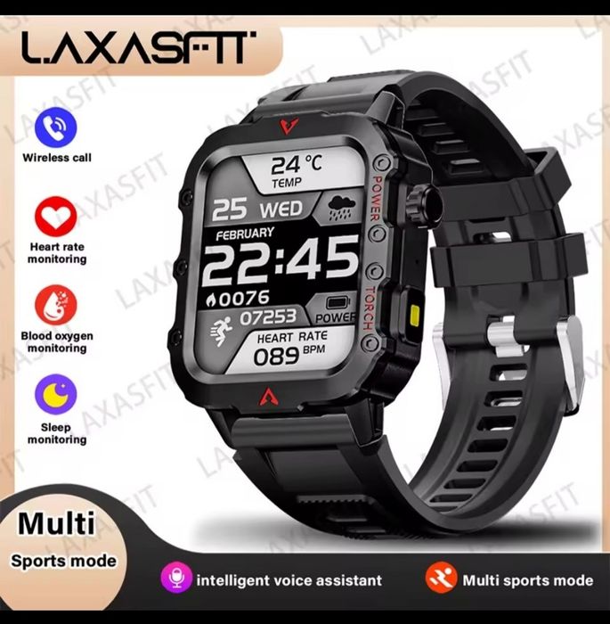 Super Smartwatch Lexasfit Q11 z latarką LED