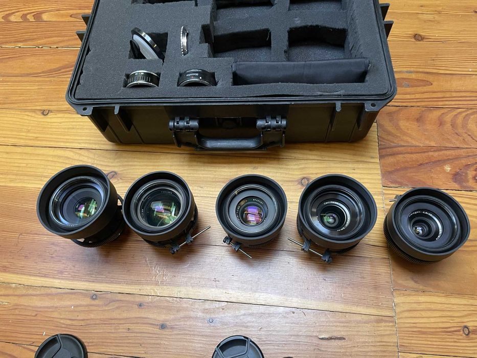 Carl Zeiss Contax C/Y – кіно-сет 5 об'єктивів, EF + Sony E, фільтри