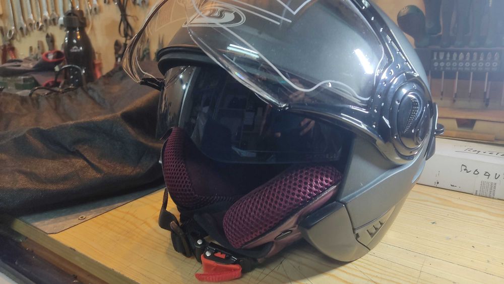 Capacete Scooter/Moto lentes duplas - NOVO