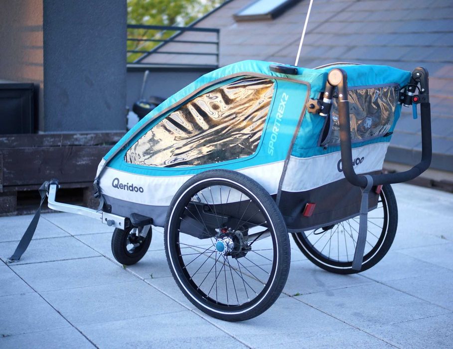 Przyczepka rowerowa Qeridoo Sportrex 2 (2 dzieci) - bardzo dobry stan
