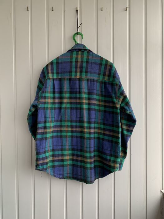 Вінтажна фланелева сорочка в клітинку