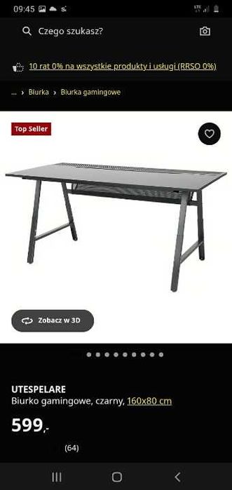 Biurko czarne ikea