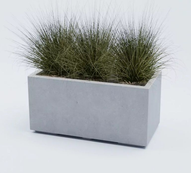 Кашпо бетонное. 300х900х360 мм. Для улицы, сада, офиса.