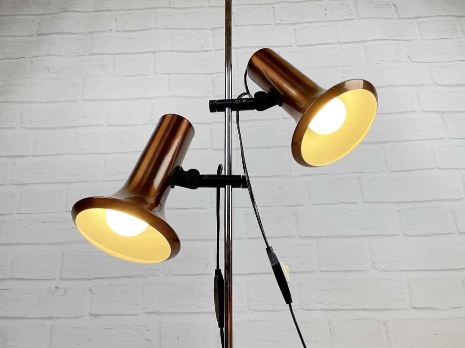 Duńska lampa stojąca z lat 70 – Space Age, PRL, Vintage, podłogowa