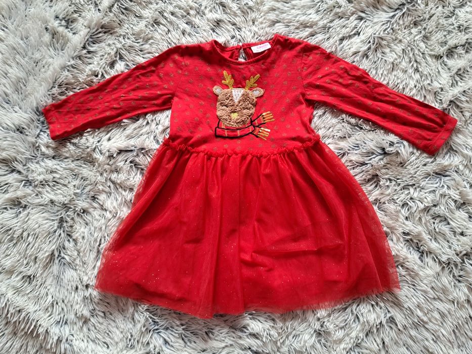 Świąteczna sukienka czerwona 98 so cute tiul