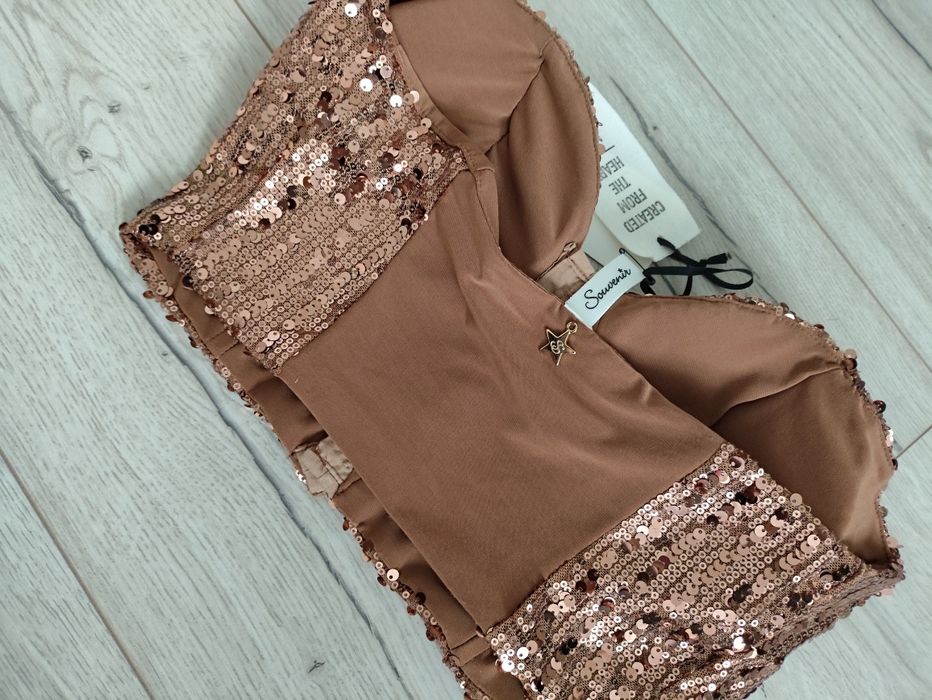 Top biustonosz cekiny M