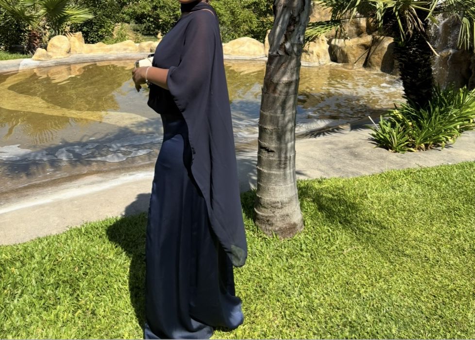 Vestido de Cerimonia Azul Marinho