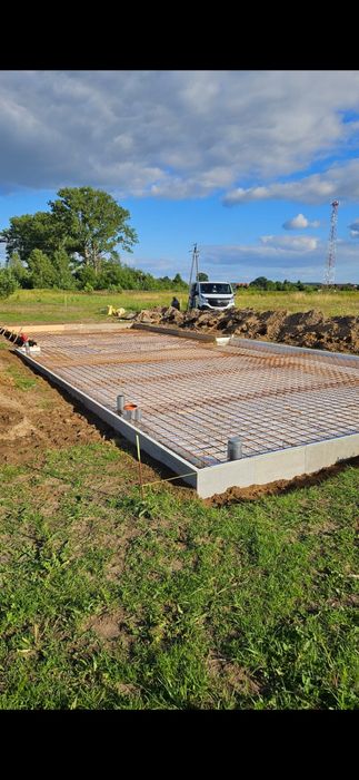 Płyty fundamentowe.Domy szkieletowe .