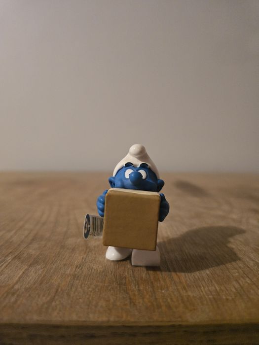 Schleich smerf smurf magazynier logistyka figurka model wycofany z 2014 r.
