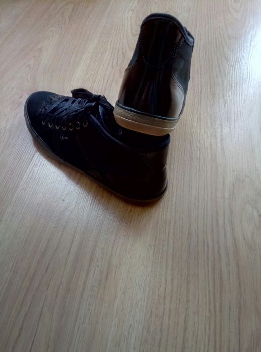 ESPRIT NOWE r. 38 buty półbuty sneakersy trampki tenisówki skóra ekologiczna czarne damskie młodzieżowe