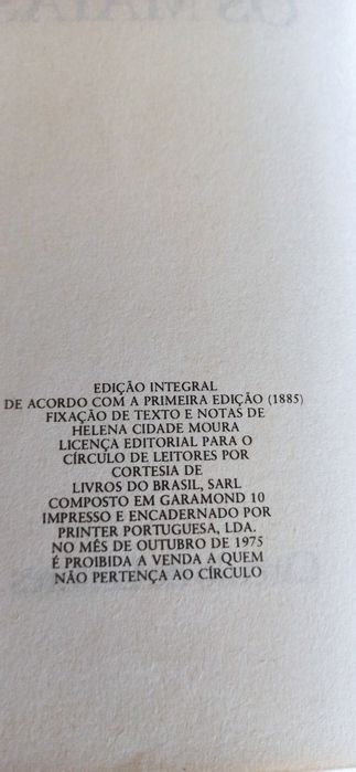 Os Maias Círculo de Leitores 1975
