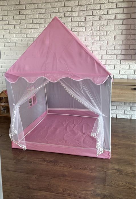 Namiot domek dla dzieci zamek palac do pokoju ogrodu domu + lampki LED