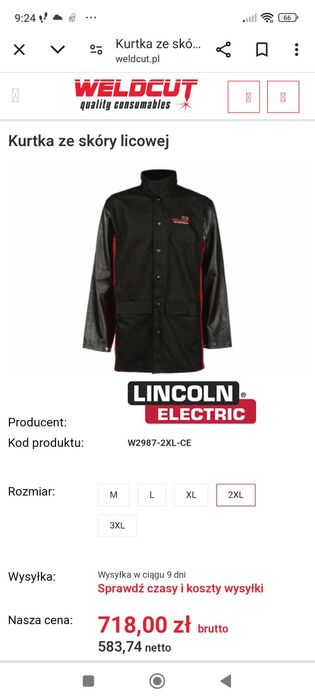 Kurtka spawalnicza Lincoln Electic Red Line