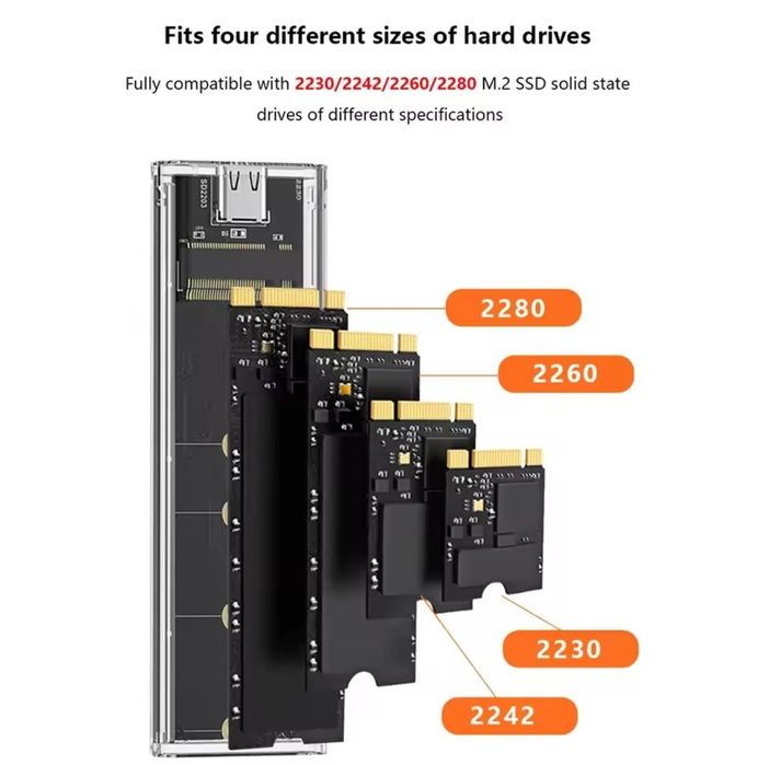 Новые внешние карманы для SSD M.2  NGFF SATA; NVMe