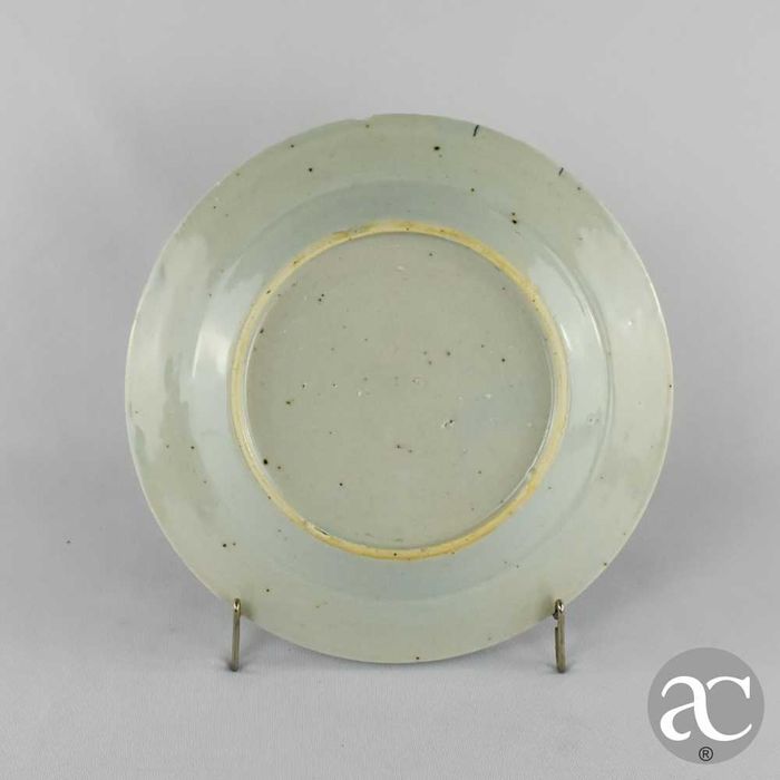 Prato porcelana da China, Cantão, paisagem e pagodes, séc. XVIII nº2