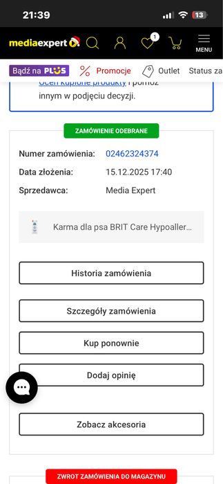 Sorzedam otwarta karme.