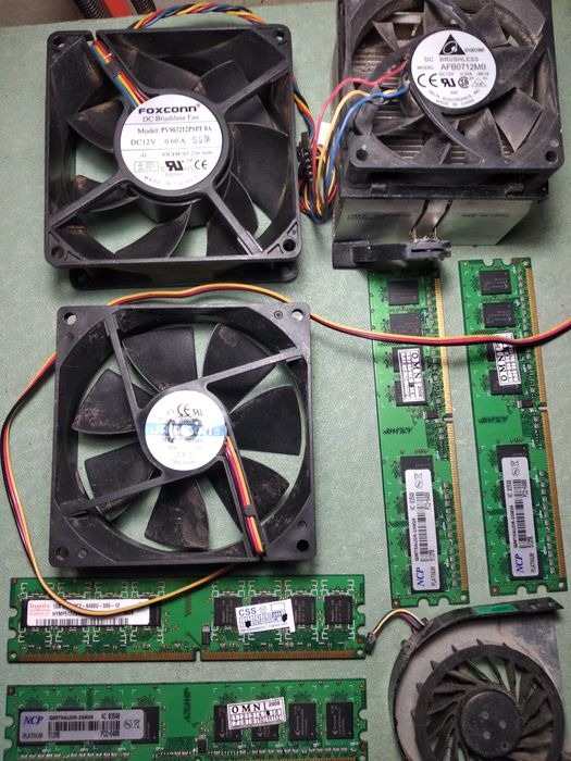 Оперативная память и кулеры для компьютера одним лотом