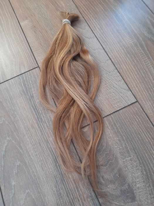 Włosy dziewicze dziecięce jasny blond 50g 46cm