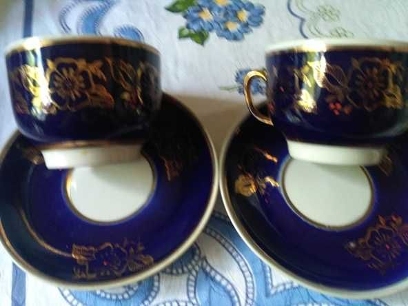 Чашка чашки блюдце сахарница кобальт Довбышский фарфор.з-д