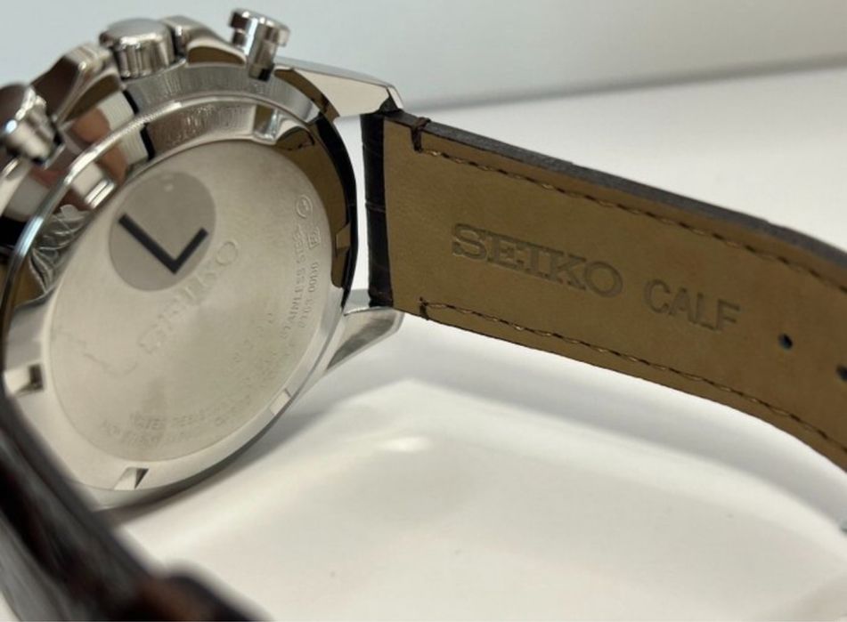 NOVO! Seiko Cronógrafo verde-jdm-Tachymeter-8T63