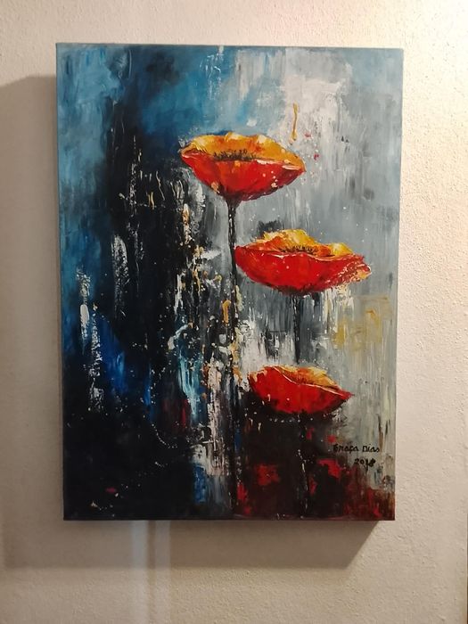 Óleo sobre tela "As Papoilas"