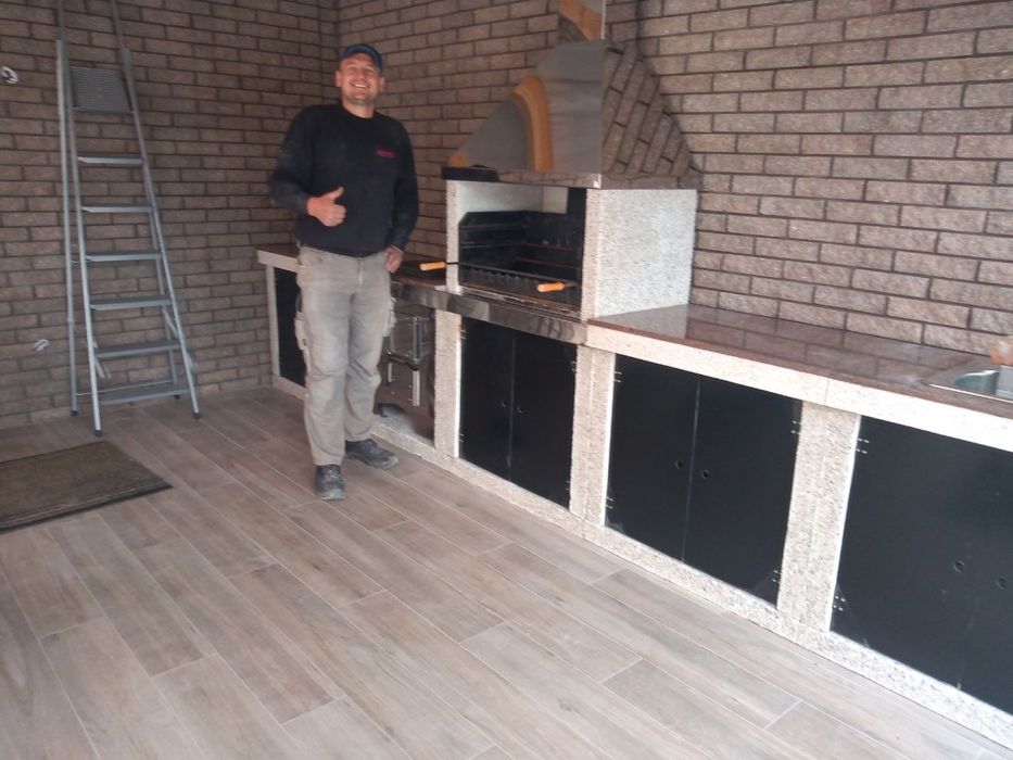 Барбекю комплекс, мангал, камін, бісєдка, паркан