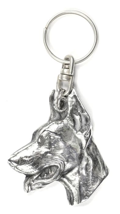 Doberman brelok do kluczy posrebrzany Art-Dog