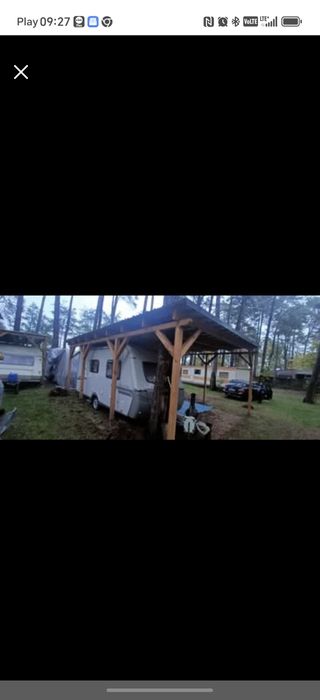 Wiata, zadaszenie powierzchnia dachu 7,5x6,1