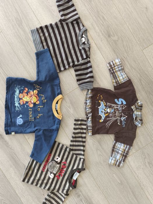 Zestaw 4 bluzek chłopięcych z długim rękawem Disney h&m Topolino