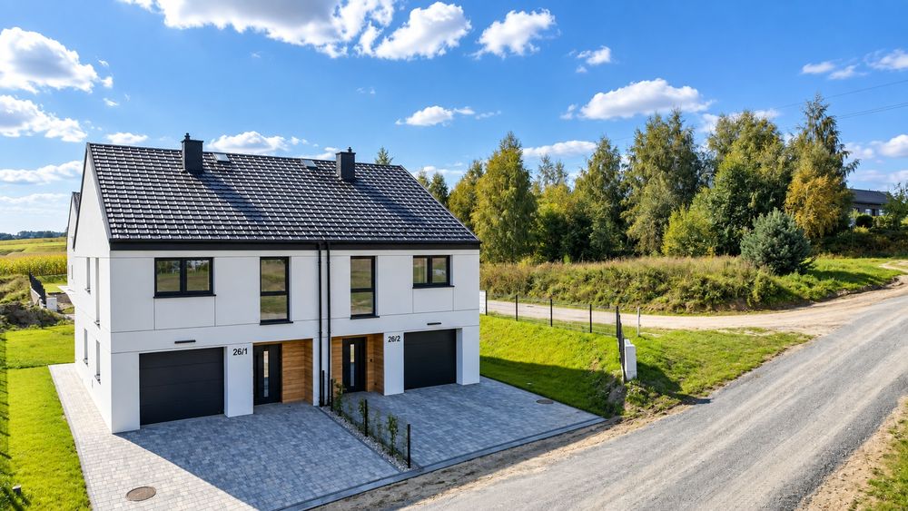 Nowy Dom w Luzinie | Stan Deweloperski | 123 m² + Poddasze | Duża Działka | Garaż | Piękne Widoki