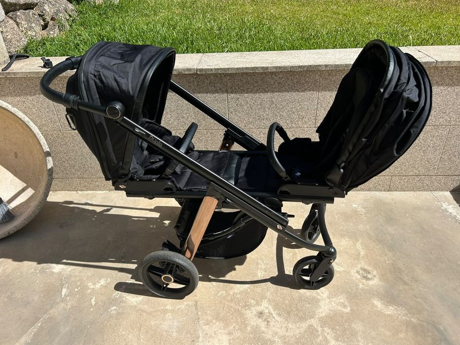 Carrinho de gemeos Bebecar Dupla Compact Black