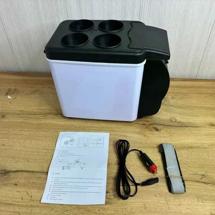 Міні автохолодильник Portable Electronic 7.5 л сіро-синій з охолодженням і нагрівом