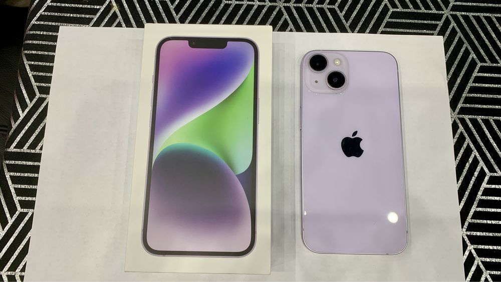 IPHONE 14 Fioletowy 128G+7 Etui+szkło hybrydowe+Dokument sprzedaży
