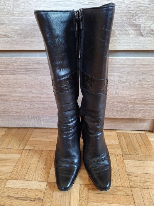 Kozaki damskie wysokie, używane, sprzedam