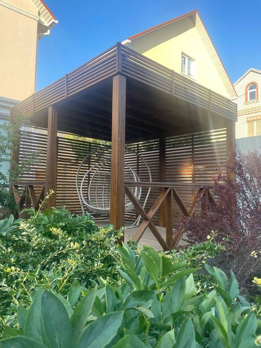 Деревянные веранды, беседки, альтанки, перголы, навес