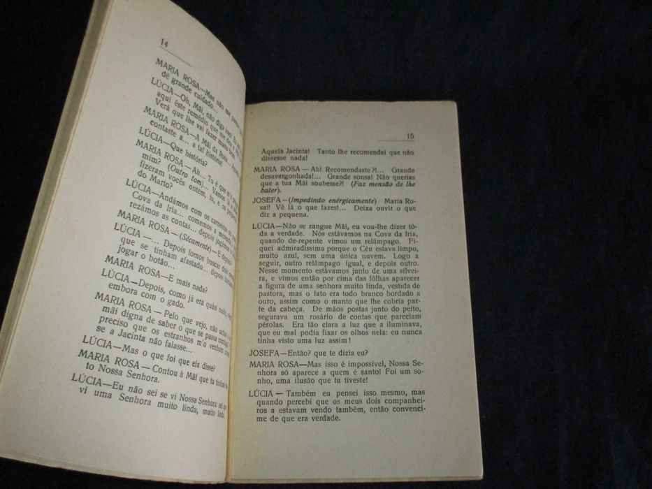 Livro O Mistério de Fátima Peça em 3 Actos 1939