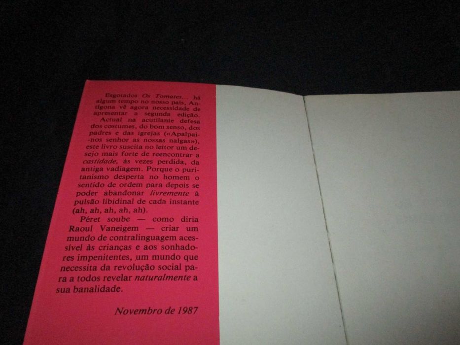 Livro Os Tomates Enlatados Benjamin Péret Antígona