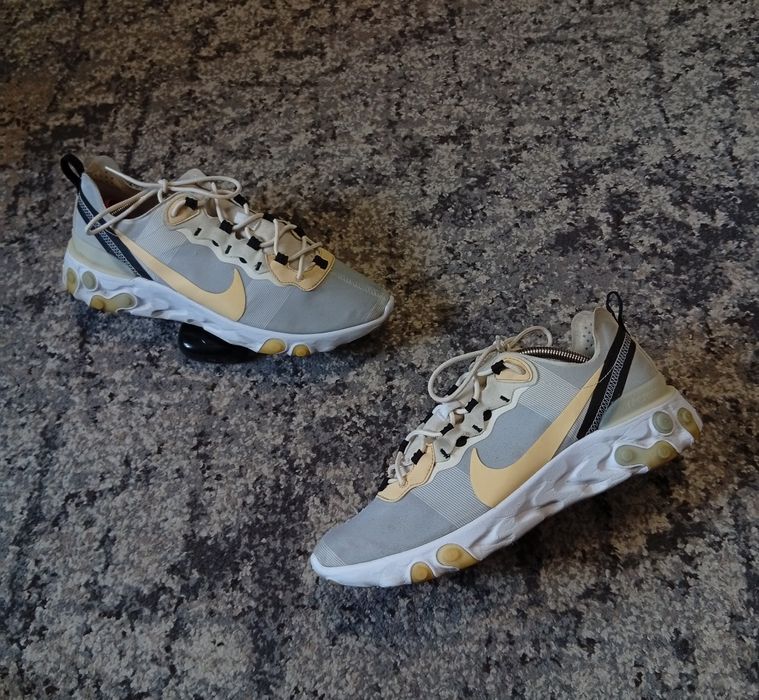 Кросівки Nike React Element 55 в білому кольорі, максимально легенька та зручна модель