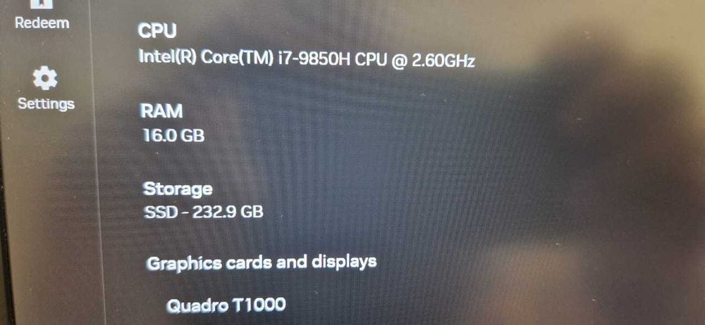 hp zbook 15 i7 nvidia T1000