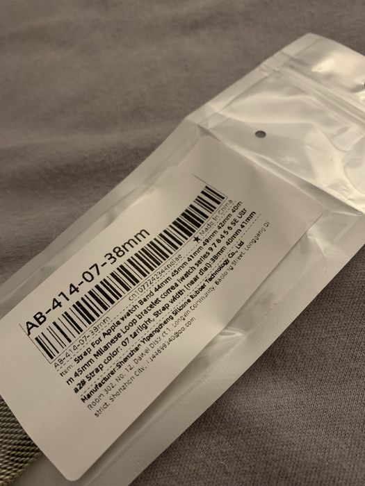 Pasek do zegarka Apple watch 38 40 41 mm kolor Starlight nowy opaska