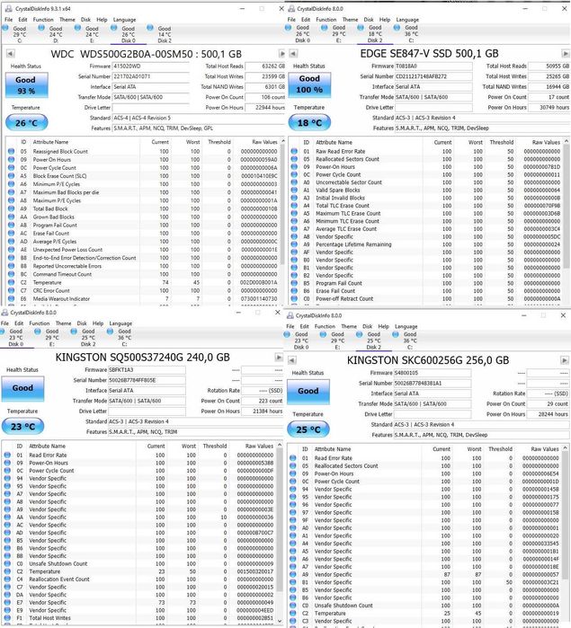 2.5 M.2 SSD диск 250GB 500GB Samsung EVO PRO WD Toshiba