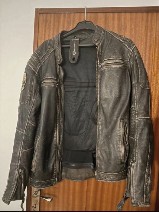 Blusao de pele  estilo cafe racer