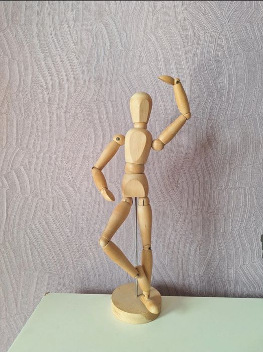 manekin drewniany, model, 30cm, do nauki rysowania