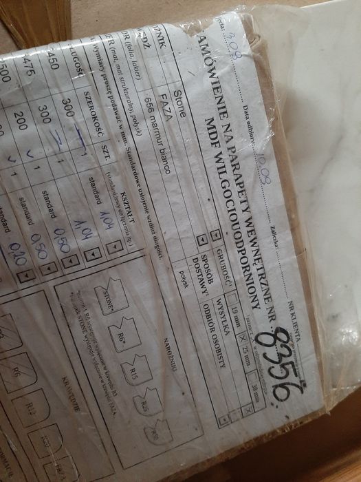 Komplet 4 parapetów MDF / wilgocioodporne