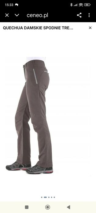 Spodnie damskie Quechua trekkingowe i koszulka S/M
