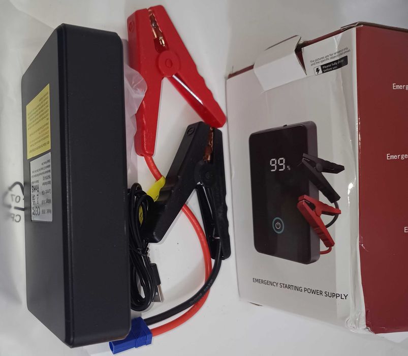 Jump Starter, Booster Iniciador de partida novo, arrancador p/ bateria de carro descarregada, serve como carregador TLM