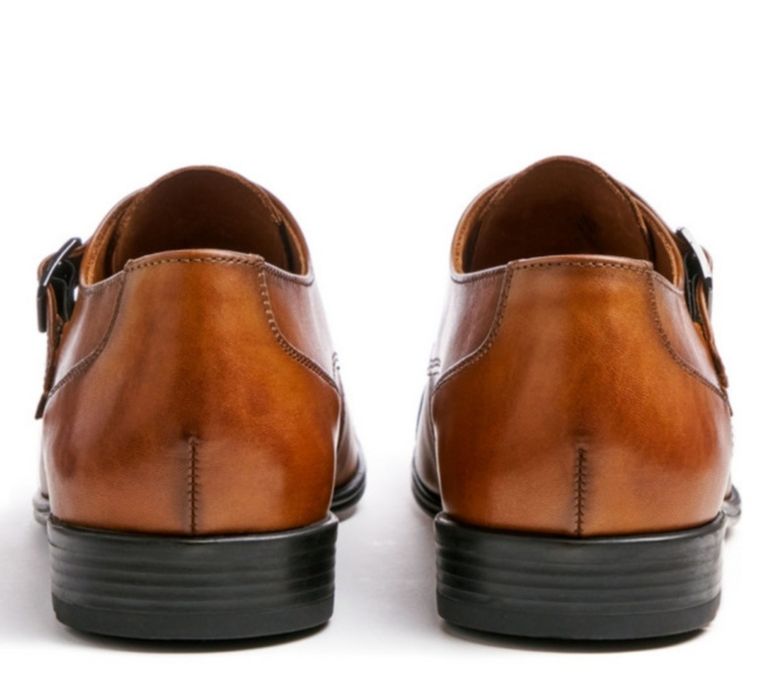 Lloyd Mailand / Подвійні ділові ''монки'' з коричневої гладкої шкіри .